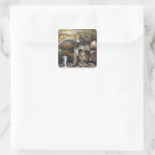John Bauer Troll Quadratischer Aufkleber (Tasche)