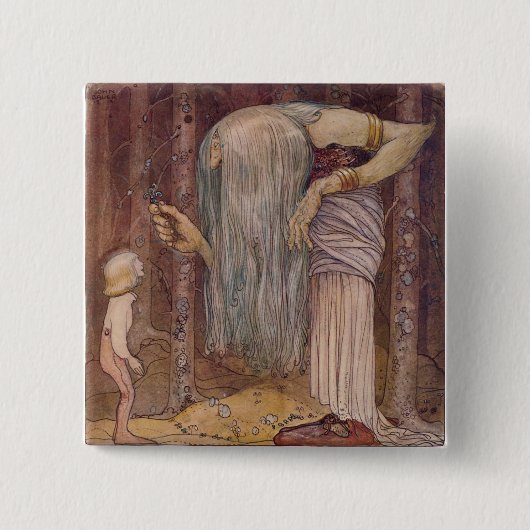 John Bauer TROLLKRÄUTER Button (Vorderseite)
