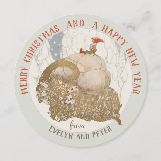 John Bauer Weihnachten Ziege Julbocken Weihnachtsk (Vorderseite)