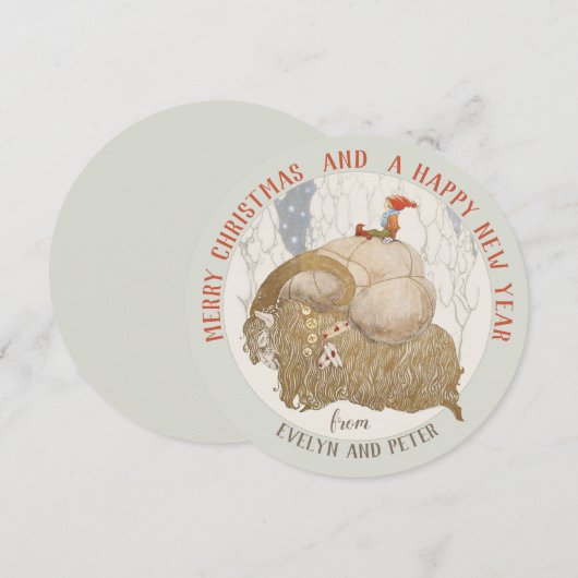 John Bauer Weihnachten Ziege Julbocken Weihnachtsk (Vorne/Hinten)