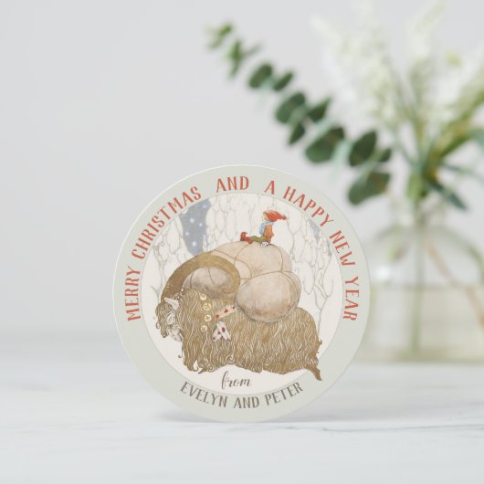 John Bauer Weihnachten Ziege Julbocken Weihnachtsk (Stehend Vorderseite)