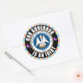 John Bel Edwards ist ein Idiot Runder Aufkleber (Umschlag)