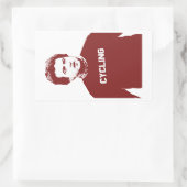 John Belushi Cycling Rechteckiger Aufkleber (Tasche)