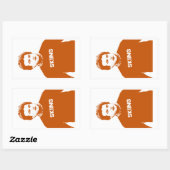 John Belushi Skiing Rechteckiger Aufkleber (Blatt)