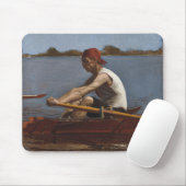 John Biglin in einem SingleScull Mousepad (Mit Mouse)