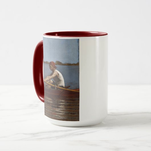 John Biglin in einem SingleScull Tasse (Vorderseite Links)