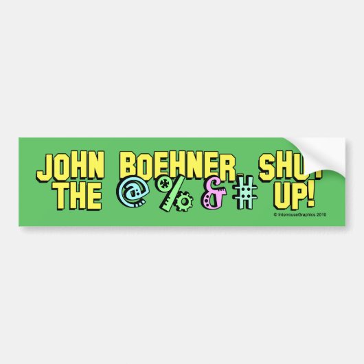 John Boehner schloss das @%&#! Autoaufkleber (Vorne)