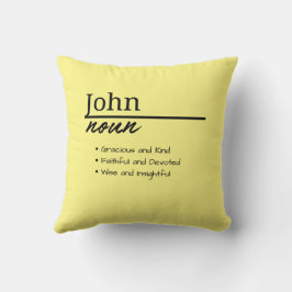 John, Boy Personalisiert Name Definition Kissen