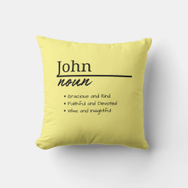 John, Boy Personalisiert Name Definition Kissen
