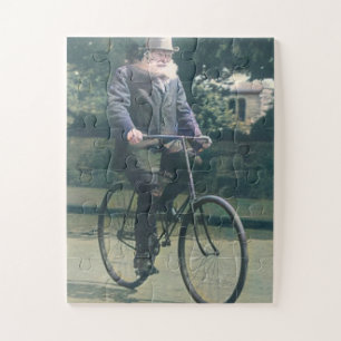 John Boyd Dunlop Riding Bicycle c 1915 Color Redux Puzzle