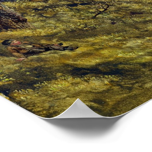 John Brett Februar auf der Isle of Wight Poster (Ecke)