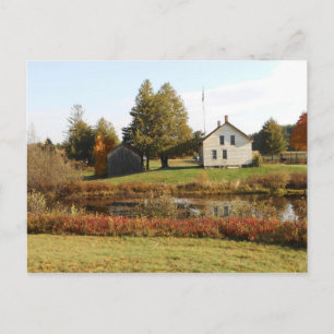 John Brown Farm Historic Adirondack Autumn Grave Postkarte