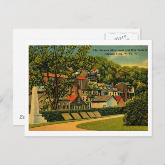 John Brown Monument Harpers Ferry West Virginia Postkarte (Vorne/Hinten)