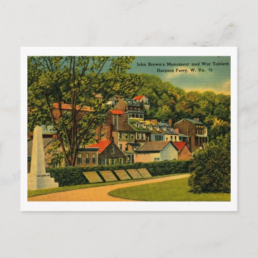 John Brown Monument Harpers Ferry West Virginia Postkarte (Vorderseite)