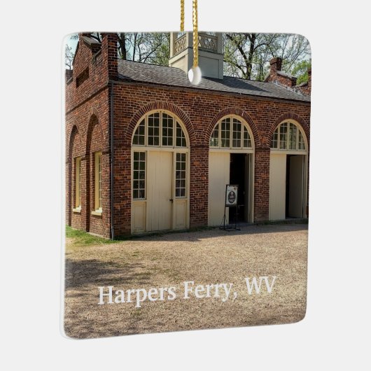 John Browns Fort in Harpers Ferry, West Virginia. Keramikornament (Rechts)