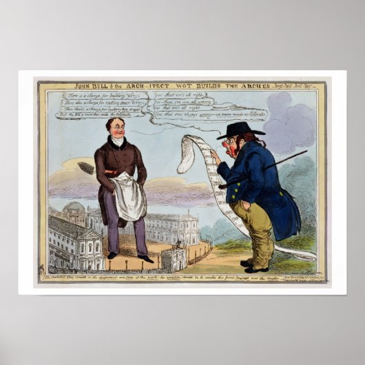 John Bull und der Architekt Wot bauen die Bögen Poster (Vorne)