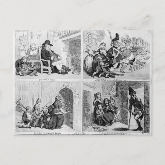 John Bulls Fortschritt Postkarte (Vorderseite)