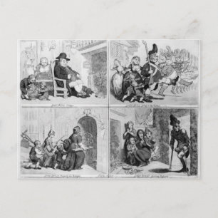 John Bulls Fortschritt Postkarte