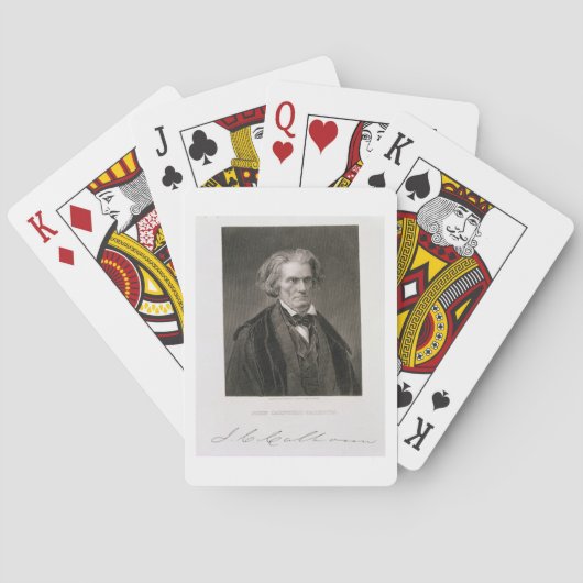 John Caldwell Calhoun, graviert von Henry Bryan Spielkarten (Rückseite)