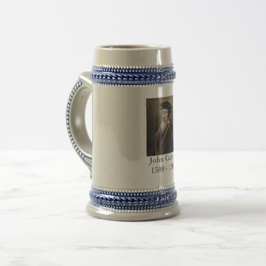 John Calvin Beer Tasse - Reformationsreihe (Vorderseite Links)