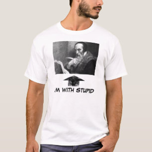 John-Calvin-mitBook, widearrow, bin ich MIT DUMMEM T-Shirt