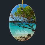 John Cinnamon Bay Oval Keramik Keramikornament<br><div class="desc">Schöne St John Island, Cinnamon Bay Beach oval Keramik Ornament! Dieses wunderschöne, zweiseitige tropische Dekor bietet einen atemberaubenden Blick auf den beliebten Strand von St. John USVI, Cinnamon Bay! Dieser Schmuck kommt auch in verschiedenen Formen! Es ist eine wunderbare Ergänzung zu Ihrer Schmuckkollektion und ein großes Geschenk für Familie oder...</div>