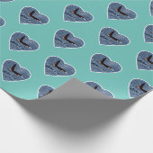 John Coe Orca Killer Whale Aquamarin Geschenkpapier (Ecke)