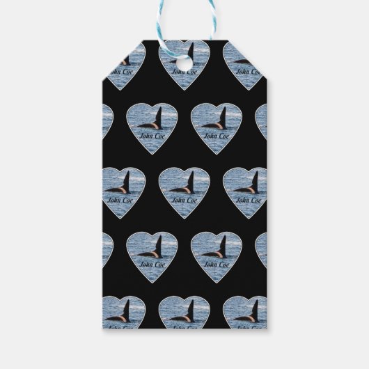 John Coe Orca Killer Whale Black Geschenkanhänger (Vorderseite)