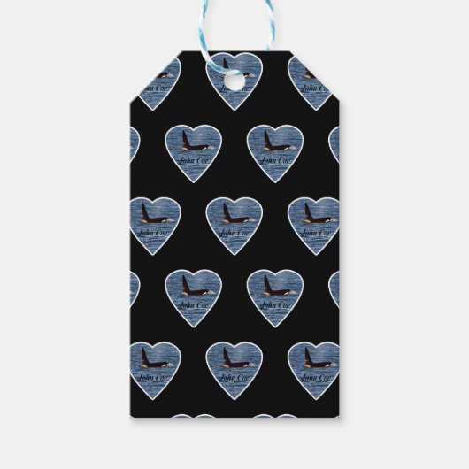 John Coe Orca Killer Whale Black Geschenkanhänger (Vorderseite)