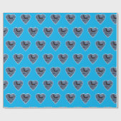 John Coe Orca Killer Whale Blue Geschenkpapier (Flach)
