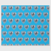 John Coe Orca Killer Whale Blue Geschenkpapier (Flach)