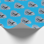 John Coe Orca Killer Whale Blue Geschenkpapier (Ecke)