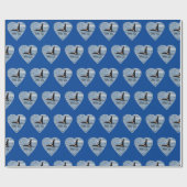 John Coe Orca Killer Whale Navy Blue Geschenkpapier (Flach)