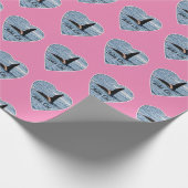 John Coe Orca Killer Whale Pink Geschenkpapier (Ecke)