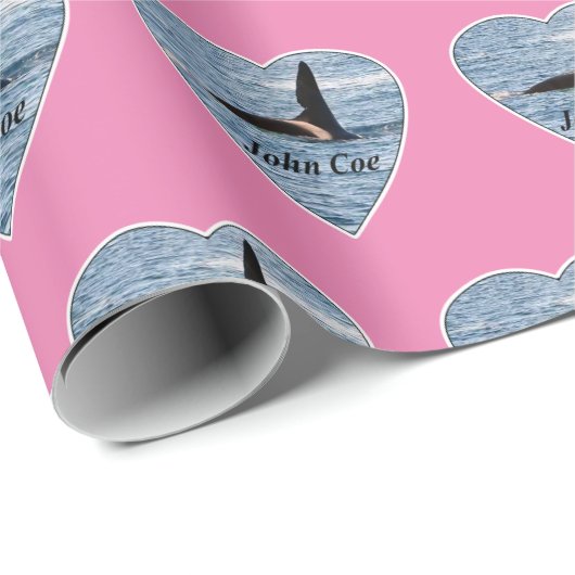 John Coe Orca Killer Whale Pink Geschenkpapier (Rolleneckpunkt)