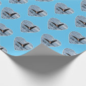 John Coe Orca Killer Whale Sky Blue Geschenkpapier (Ecke)