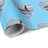 John Coe Orca Killer Whale Sky Blue Geschenkpapier (Rolleneckpunkt)