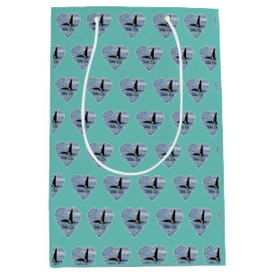 John Coe Orca Personalisiertes Meerestier Teal Mittlere Geschenktüte