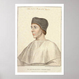 John Colet (c.1467-1519), Dekan von St Paul engra Poster