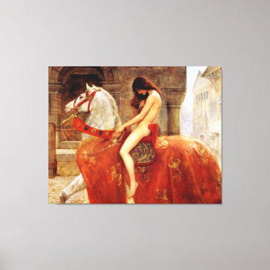 John Collier Lady Godiva Fine Art Leinwanddruck (Vorderseite)
