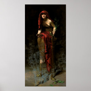 John Collier Priestess von Delphi Poster