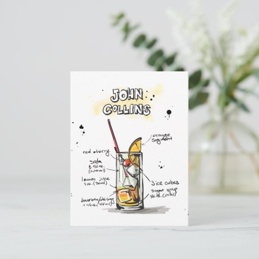 John Collins Postkarte (Stehend Vorderseite)