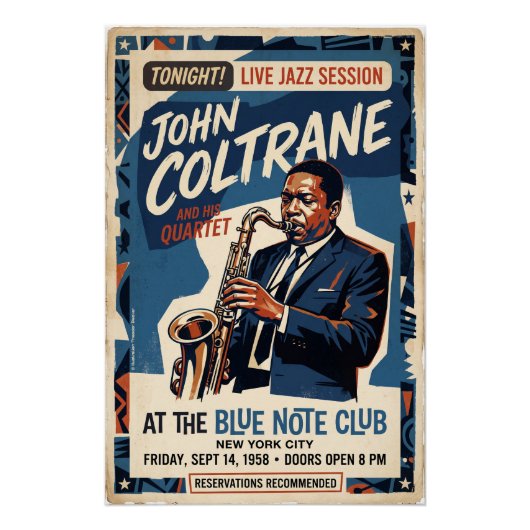 John Coltrane Live-Session Poster (Vorderseite)