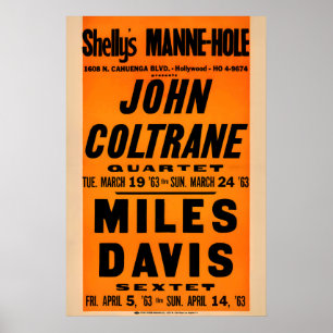 John Coltrane - Miles Davis Jazzplakat - Shelly's Poster