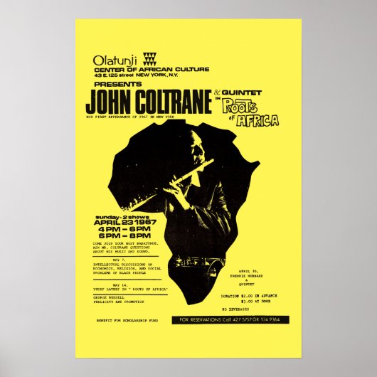 John Coltrane Olatunji Jazz Vintage Poster (Vorne)