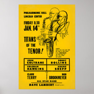 John Coltrane - Sonny Rollins Jazzplakat - Titanen Poster
