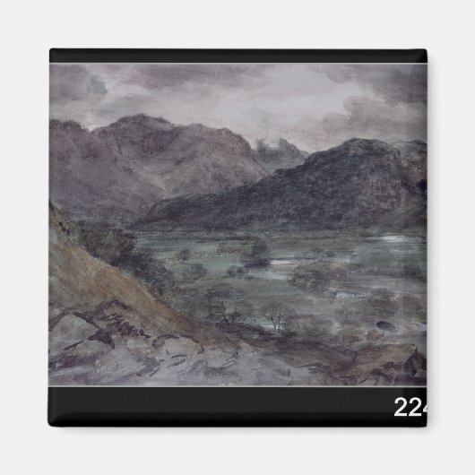 John Constable | Ansicht in Borrowdale Magnet (Vorne)
