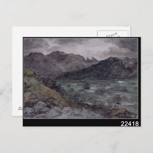 John Constable | Ansicht in Borrowdale Postkarte (Vorne/Hinten)