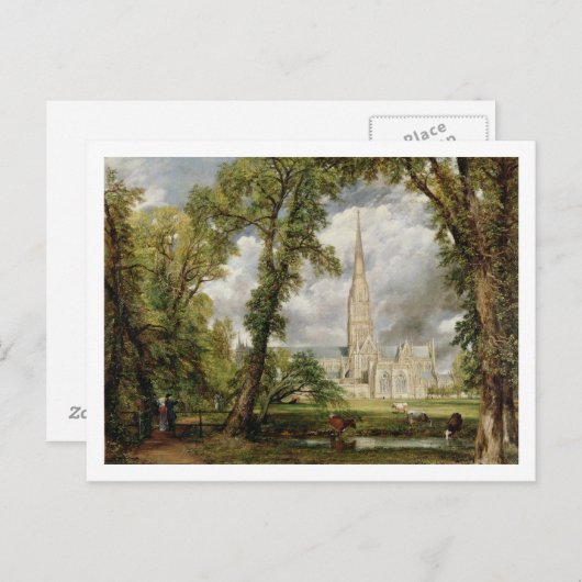 John Constable | Aussicht auf die Kathedrale von S Postkarte (Vorne/Hinten)