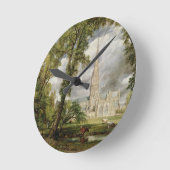 John Constable | Aussicht auf die Kathedrale von S Runde Wanduhr (Winkel)